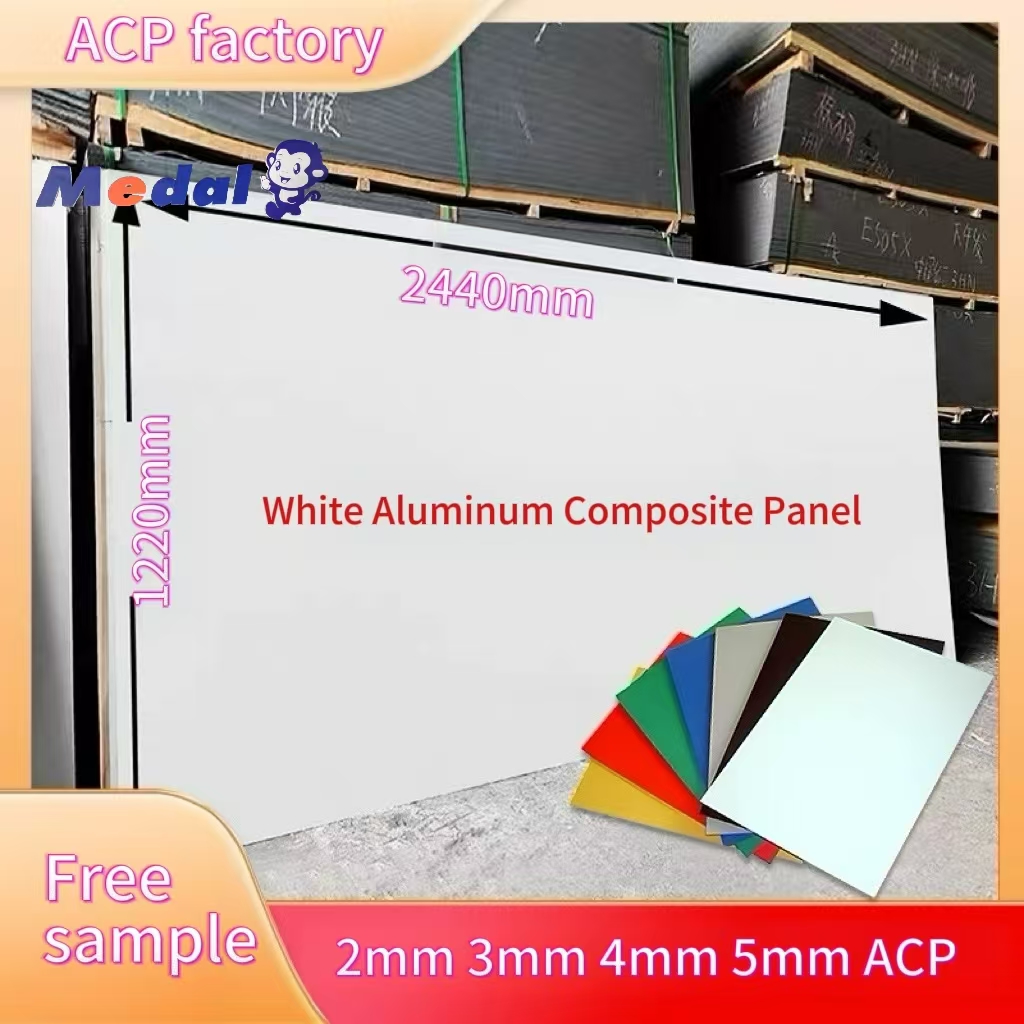 white color aluminum composite panel for wall and signage